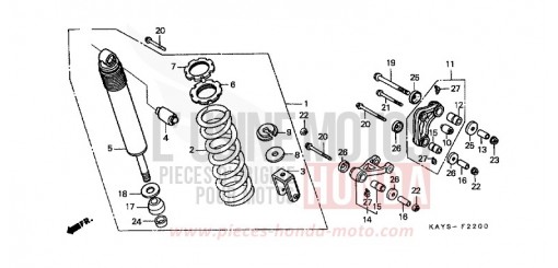 REAR CUSHION NX125S de 1995